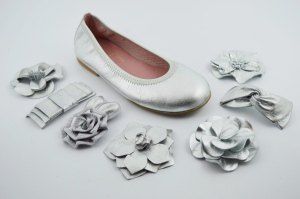 Bailarinas combinables plata + adornos