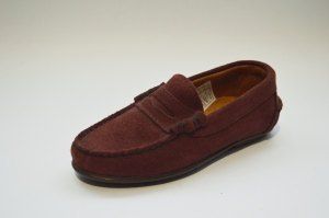 Mocasín serraje burdeos niño (2)