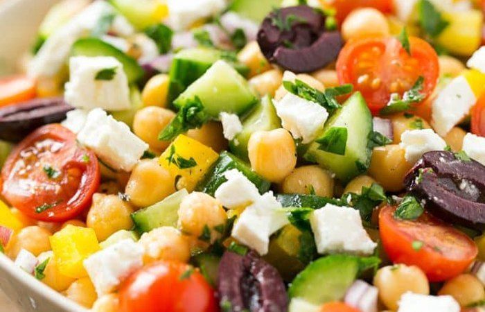 ensalada de garbanzos a la griega