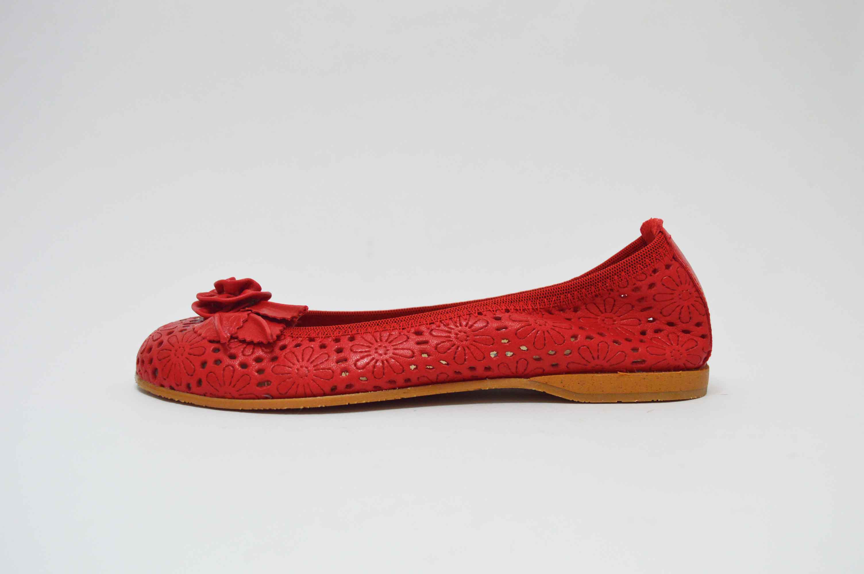 Bailarina calada roja con adorno - Imagen 4