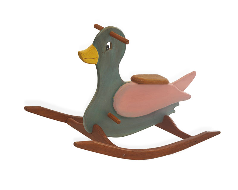 Balancín artesanal Pato para niños - Imagen 11