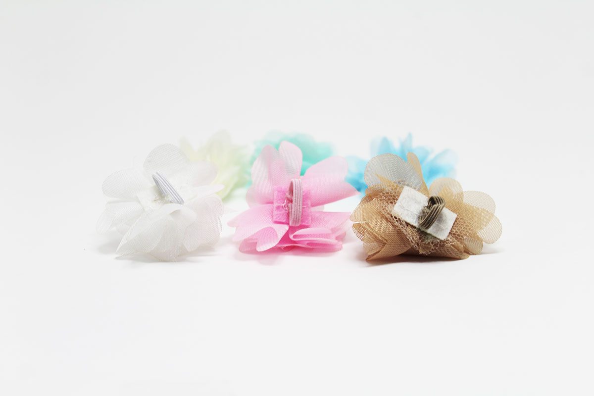 Flor tul quita y pon elástico correa - Imagen 3