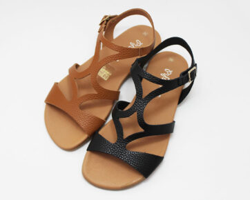 Sandalias barefoot mujer diseño tiras