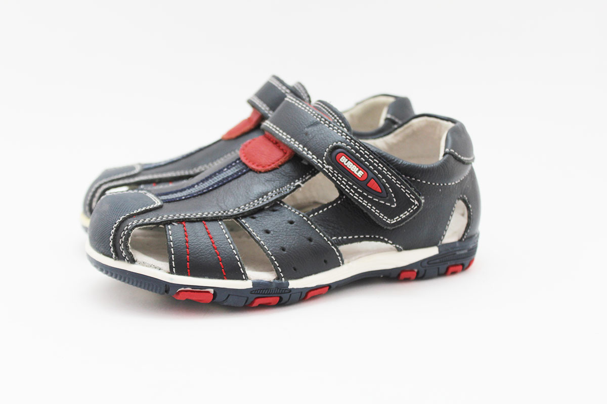 Sandalias niño azul marino rojo puntera