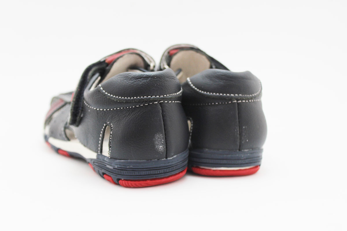 Sandalias niño azul marino rojo puntera - Imagen 5