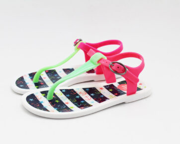Sandalia playa niña fuxia verde Gioseppo